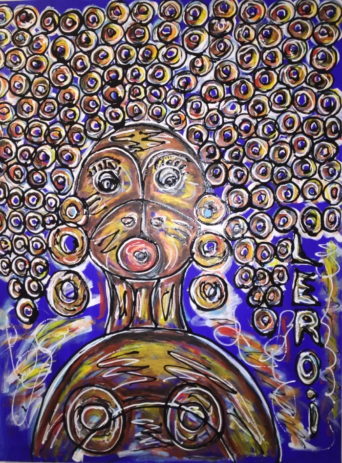  Bubblehead III  40" x 30" Acrylic on Canvas  2015 