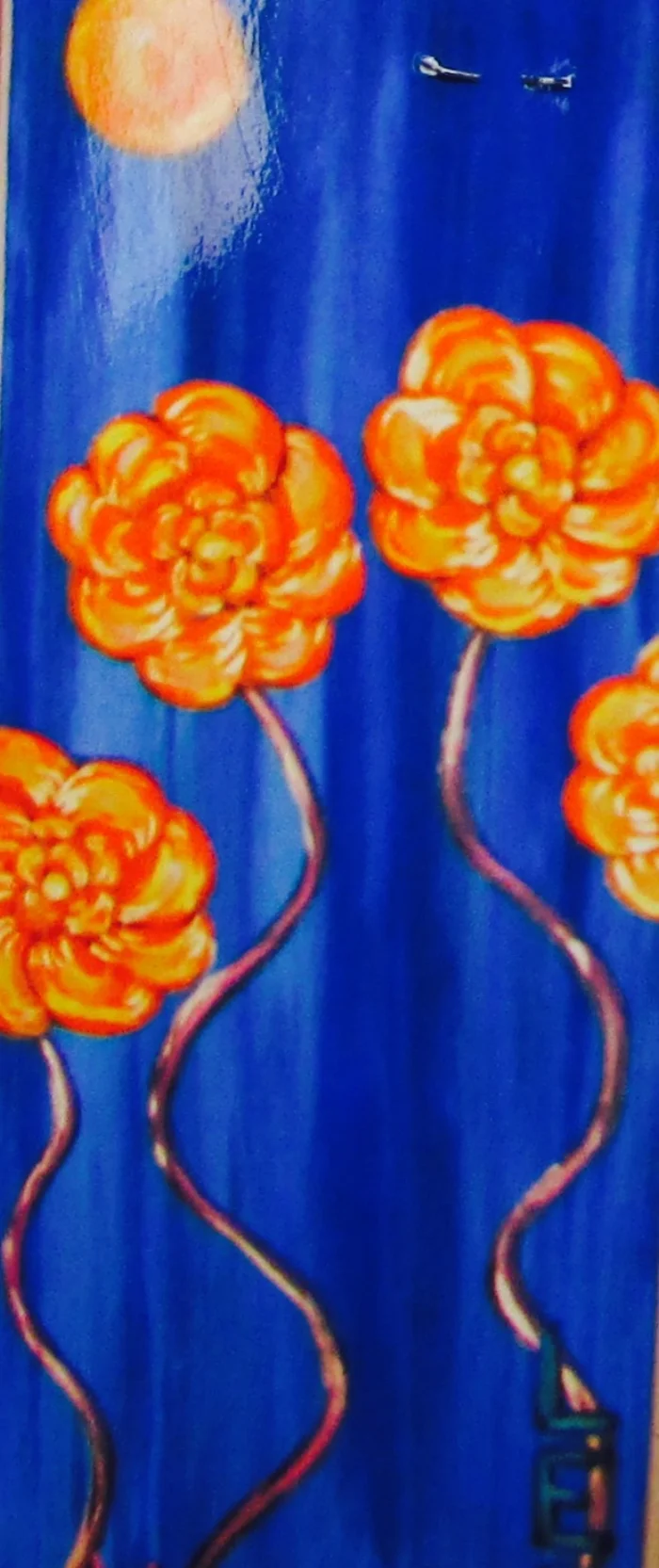  Flowers IV  48" X 12" Acrylic on Canvas  2003 