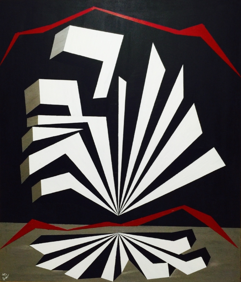  Reflection  57" X 48"&nbsp;Acrylic on Canvas  1999 &nbsp;NFS Collection of Canisius College. 