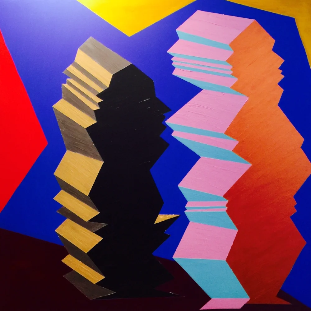  Sex Objects  &nbsp;48" X 48". Acrylic on Canvas  1996 