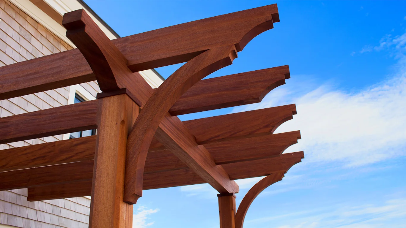 African Mahogany Pergola