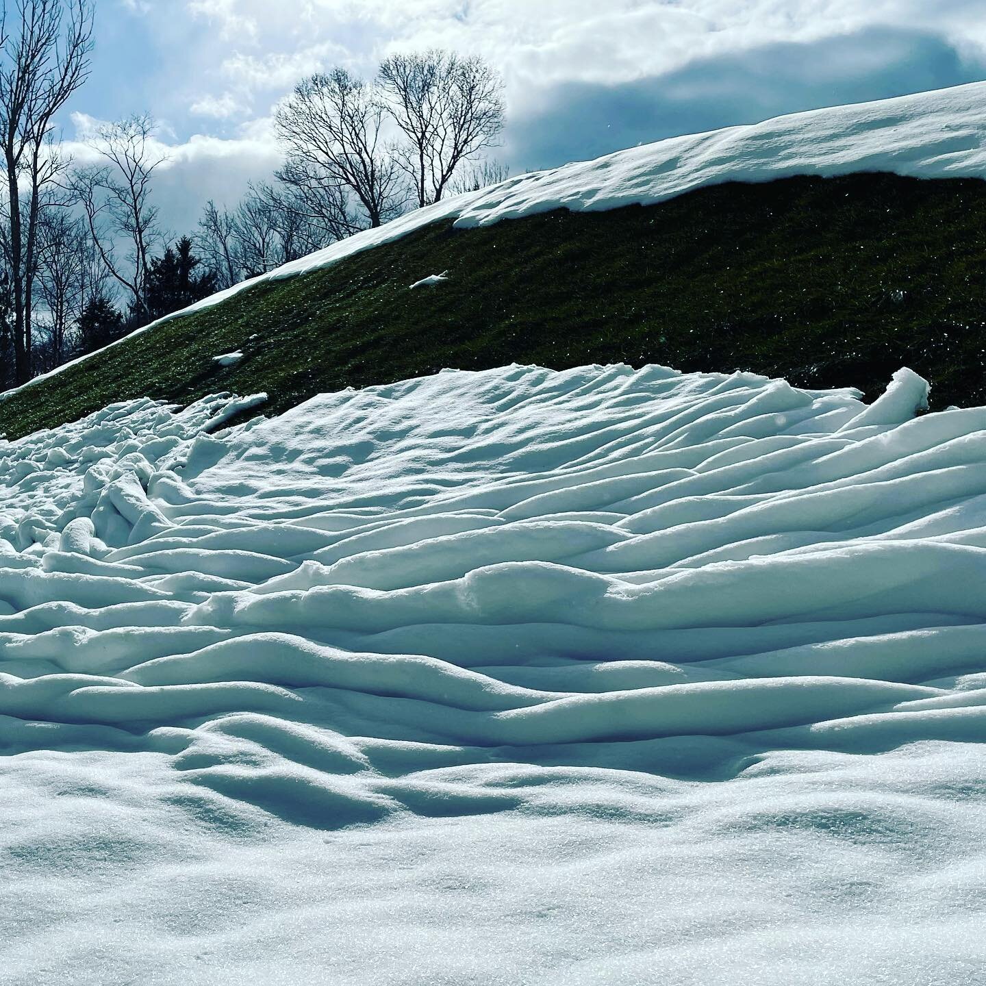 Folds of snow. Nothing to do with wood, but too cool to not share.