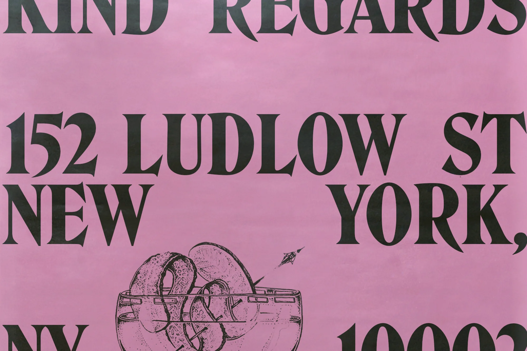Menu for Kind Regards, Back, (Close-Up), 2019