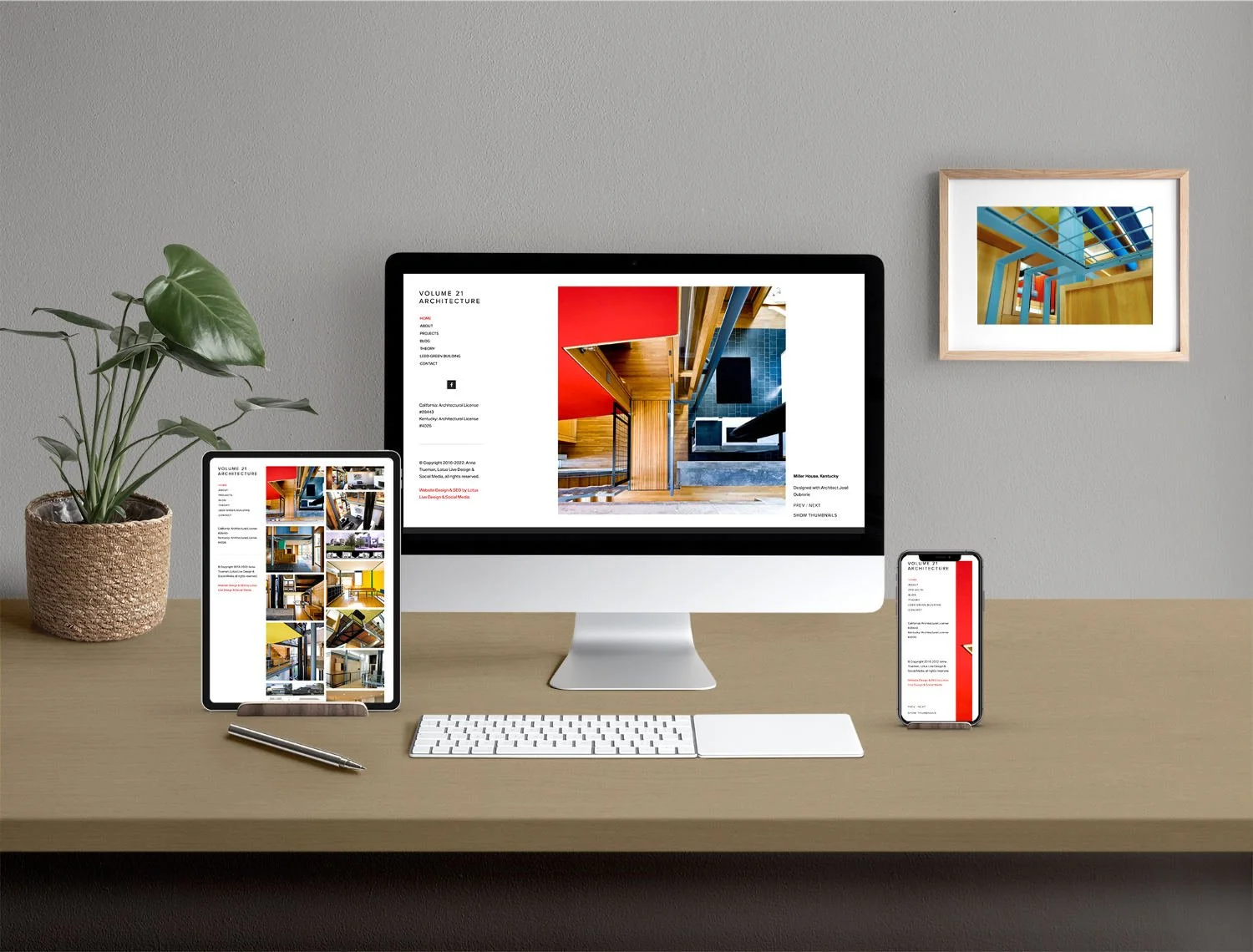 Volume 21 Architecture Website, Branding Project By Lotus Live Design Creative Agency, Marin, San Francisco Bay Area