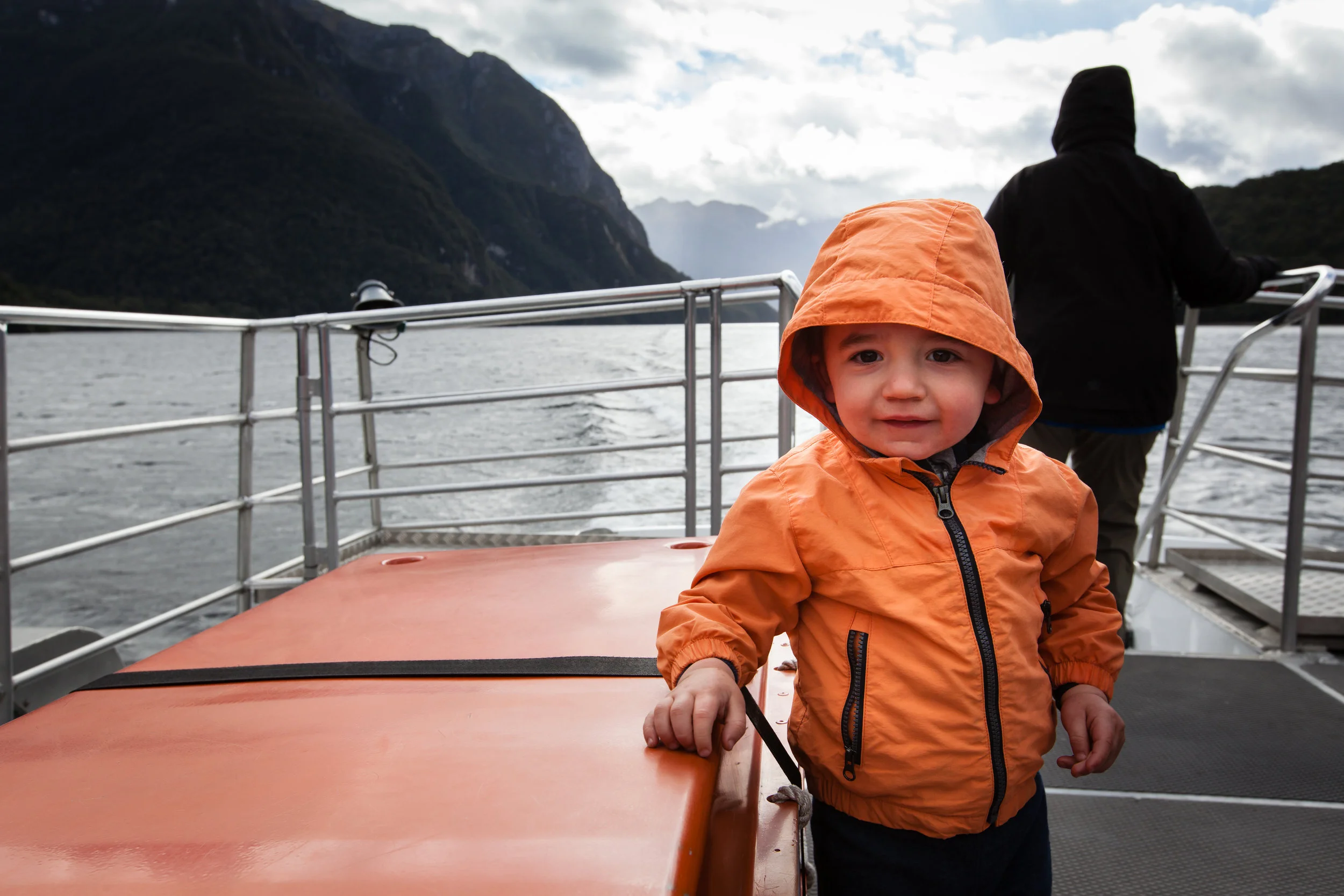 Chilly but beautiful ride across Lake Manapouri. 