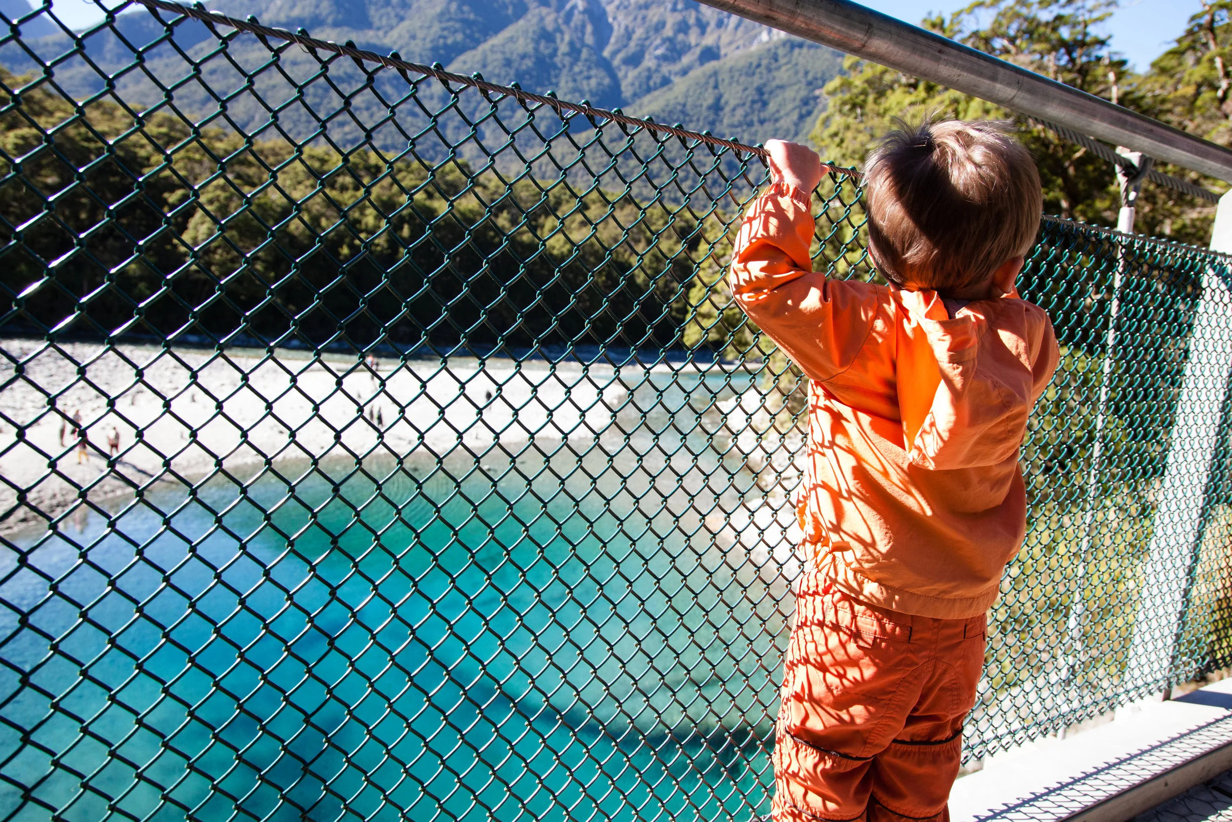 Checking out the blue pools from up above. 