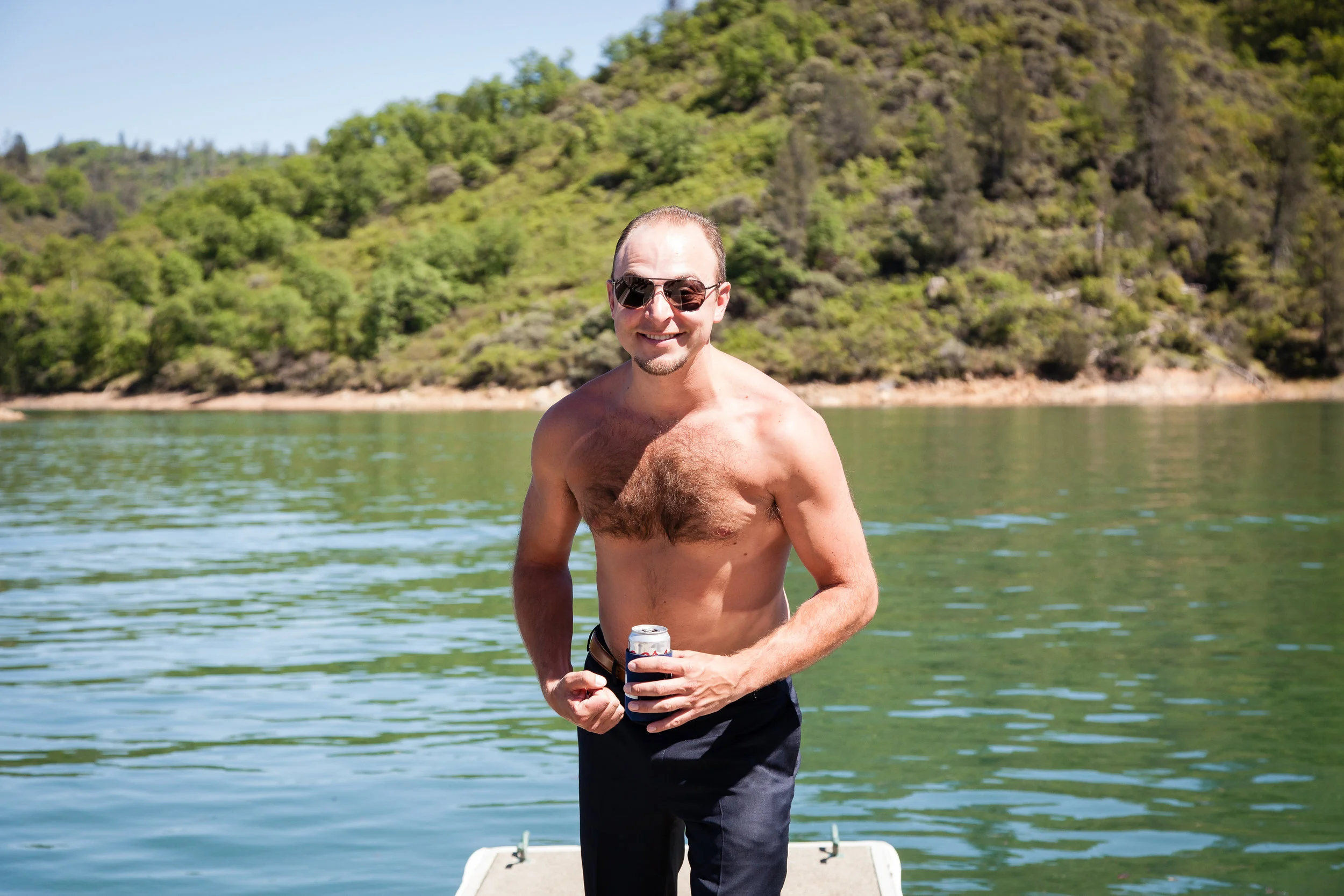 Wouldn't be a trip the lake without a topless Darren! 