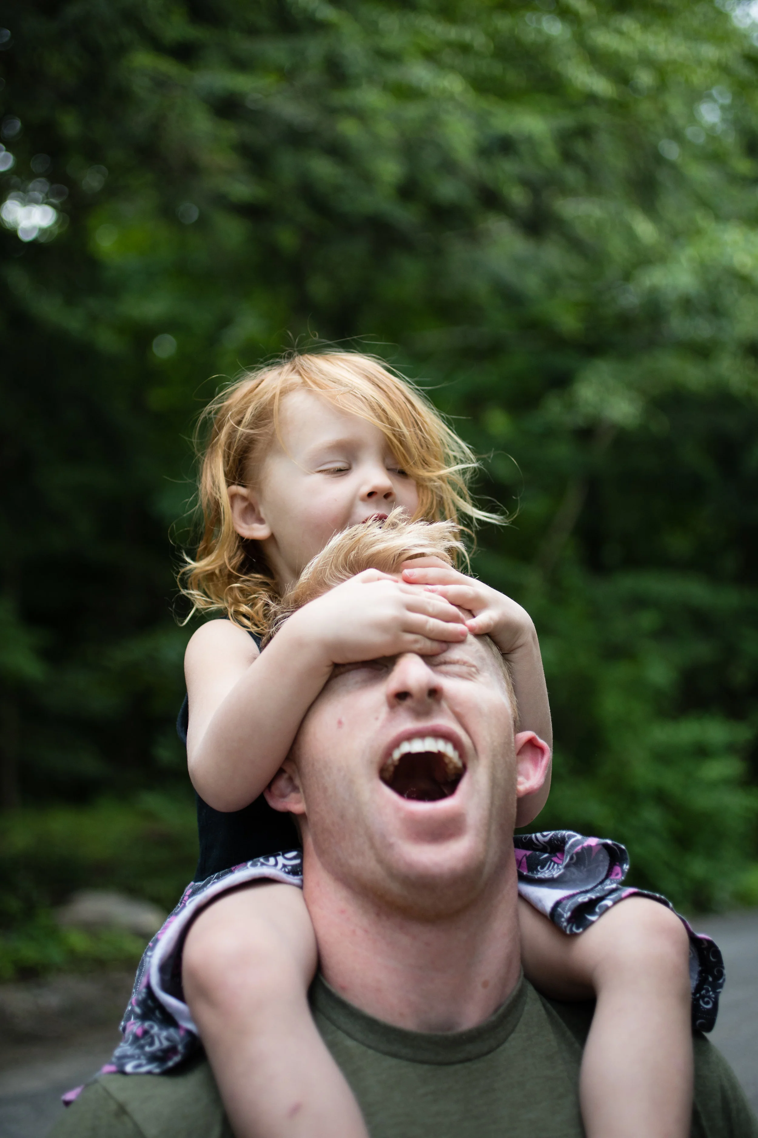 The perils of carrying a two year old on your shoulders.. 