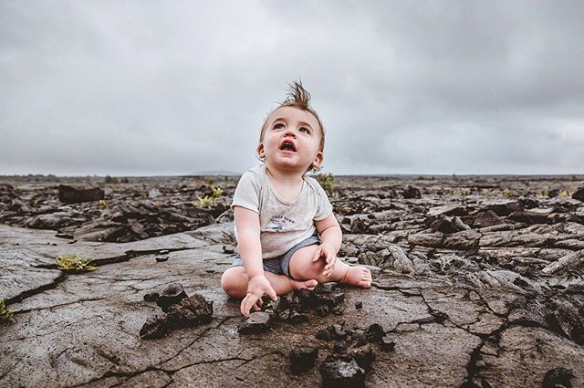 #fbf Lee in Hawaii on an old lava flow. #volcanoesnationalpark #carraonealphotography #childhoodunplugged