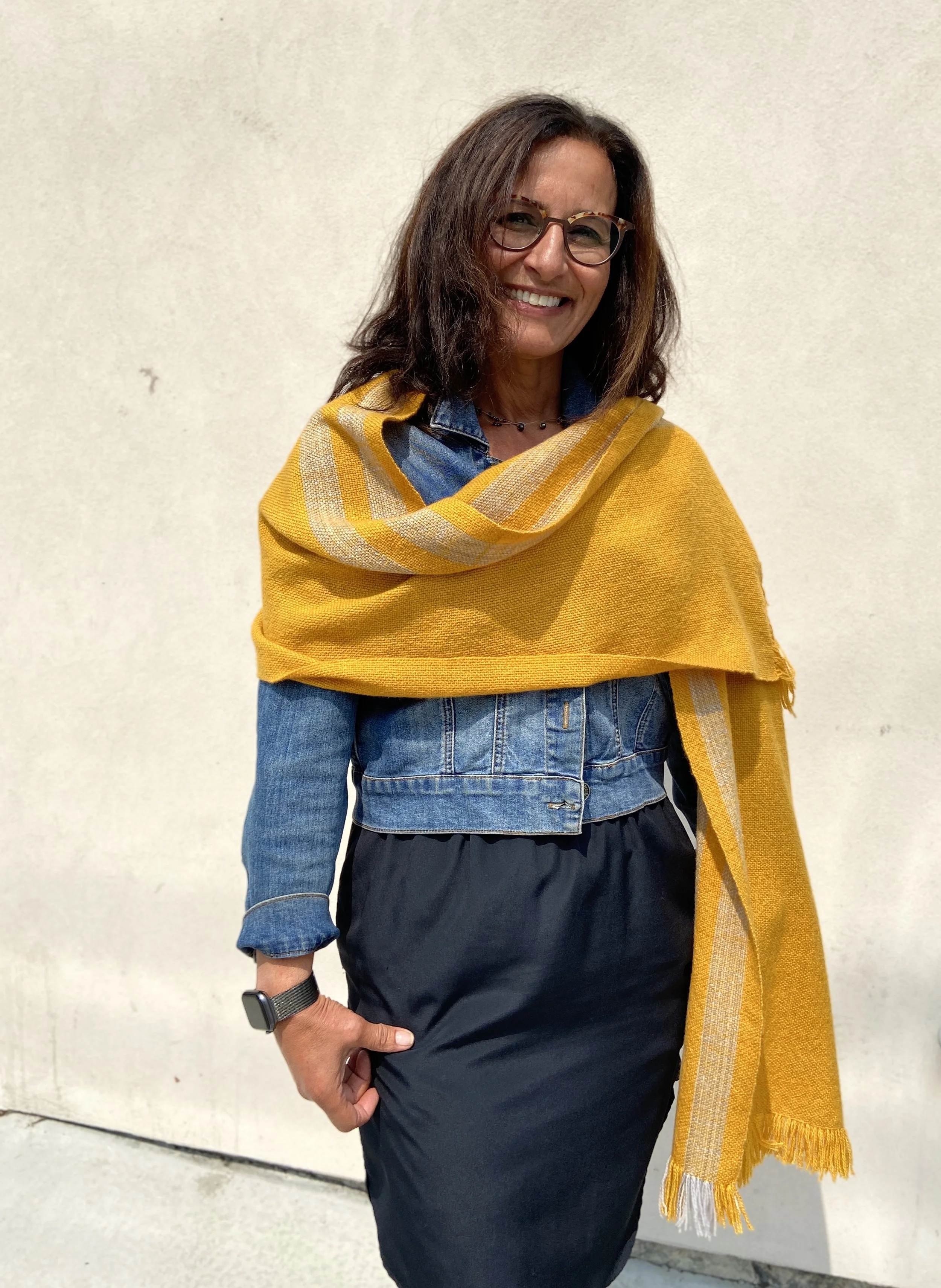 Golden yellow  cashmere wrap