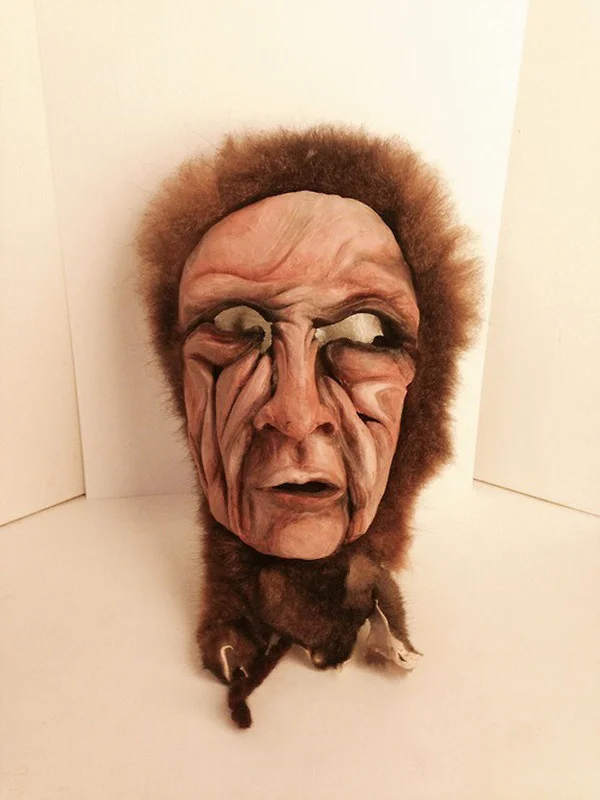 Dancer, 2013. Clay, hide, acrylic Sold