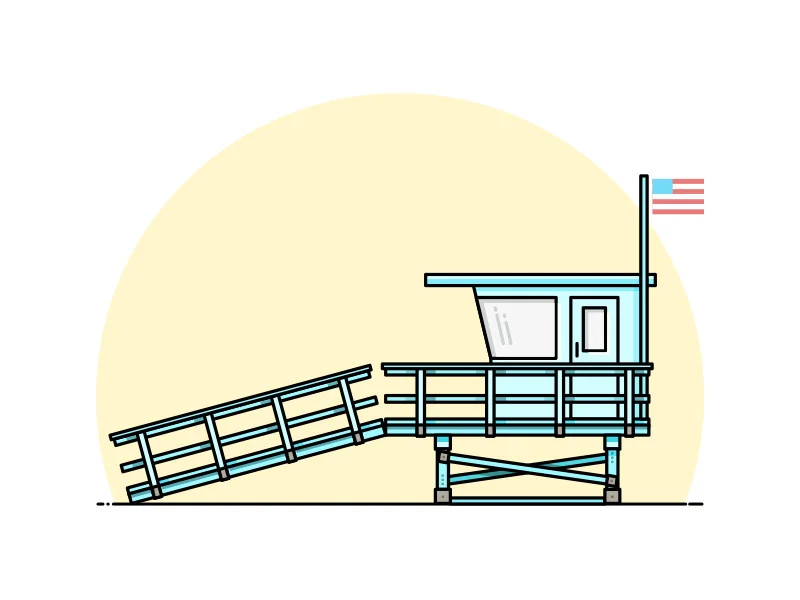 Los Angeles Lifeguard Tower