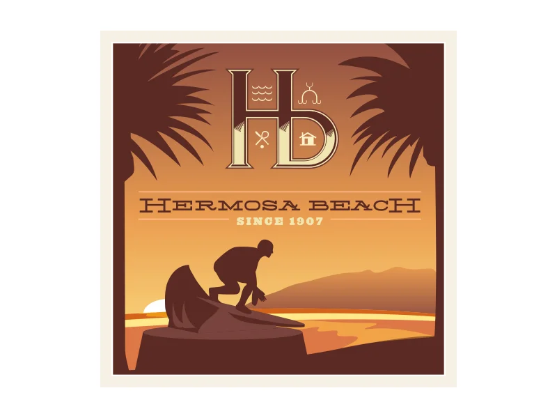 Hermosa Beach Sticker