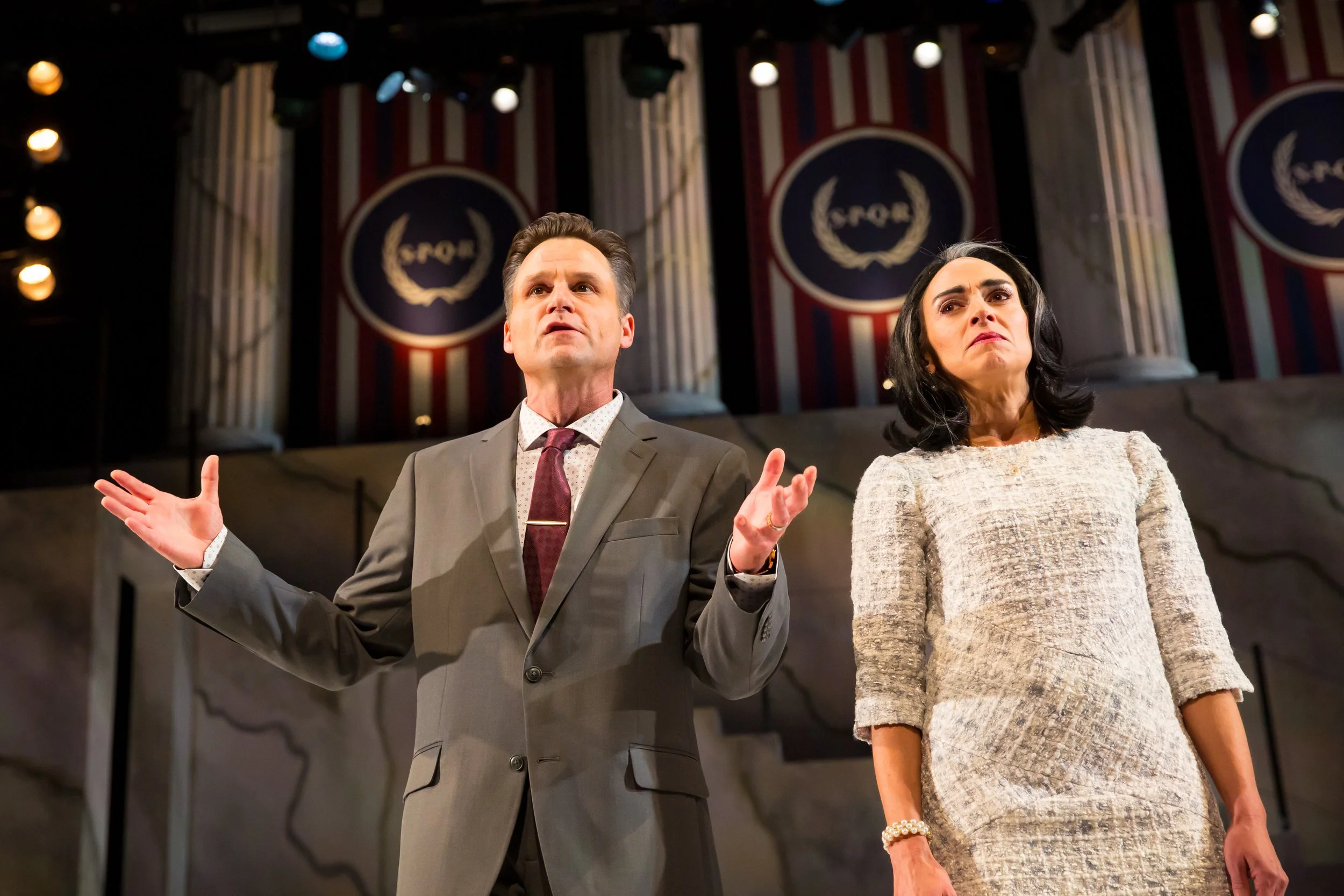 Benjamin Reigel (Cassius) Karen Slack (Brutus).jpg