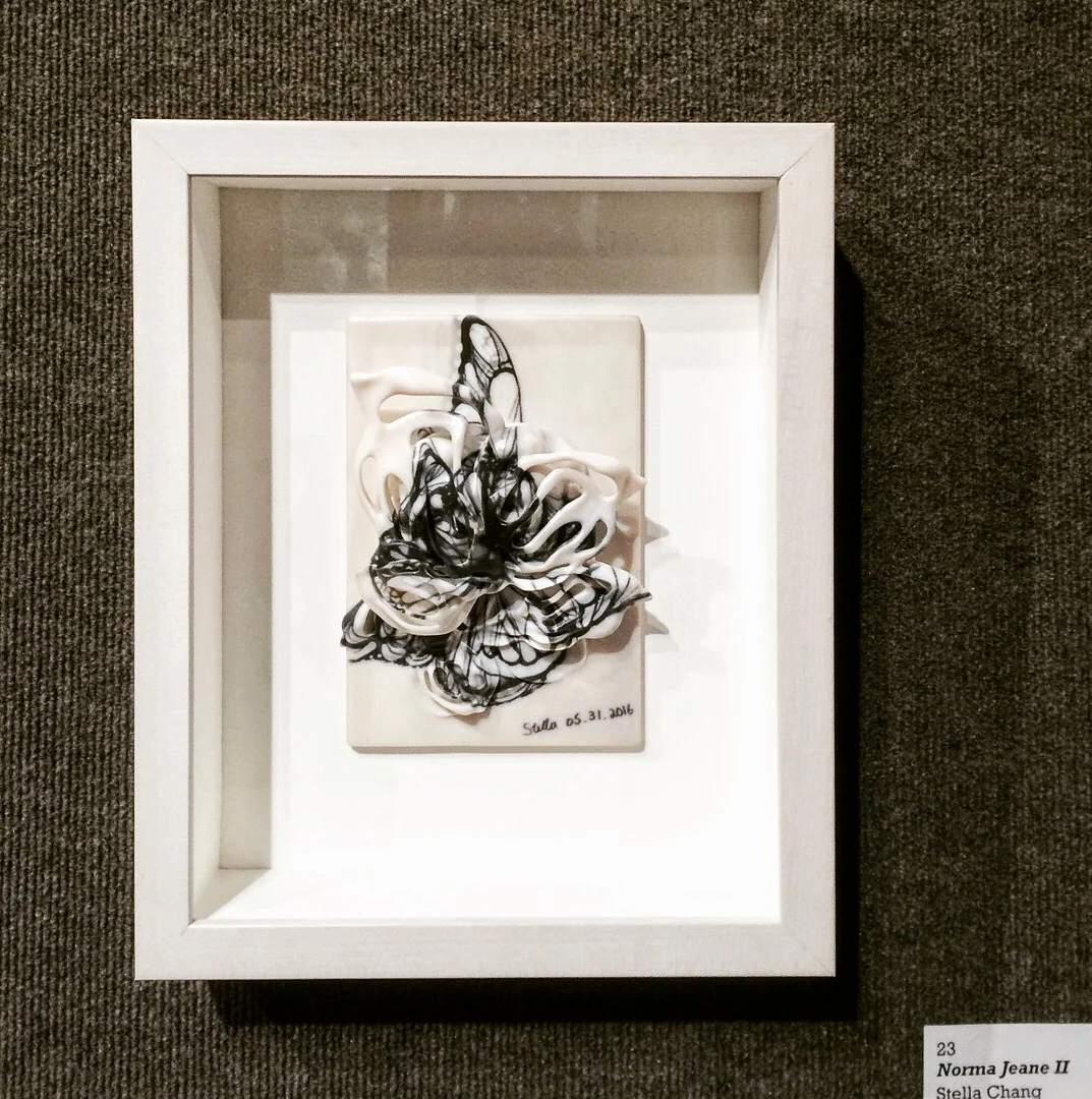 Norma Jeane II, 3D printed sculpture. 9" x 11" (with frame), $1200 for sale. 
