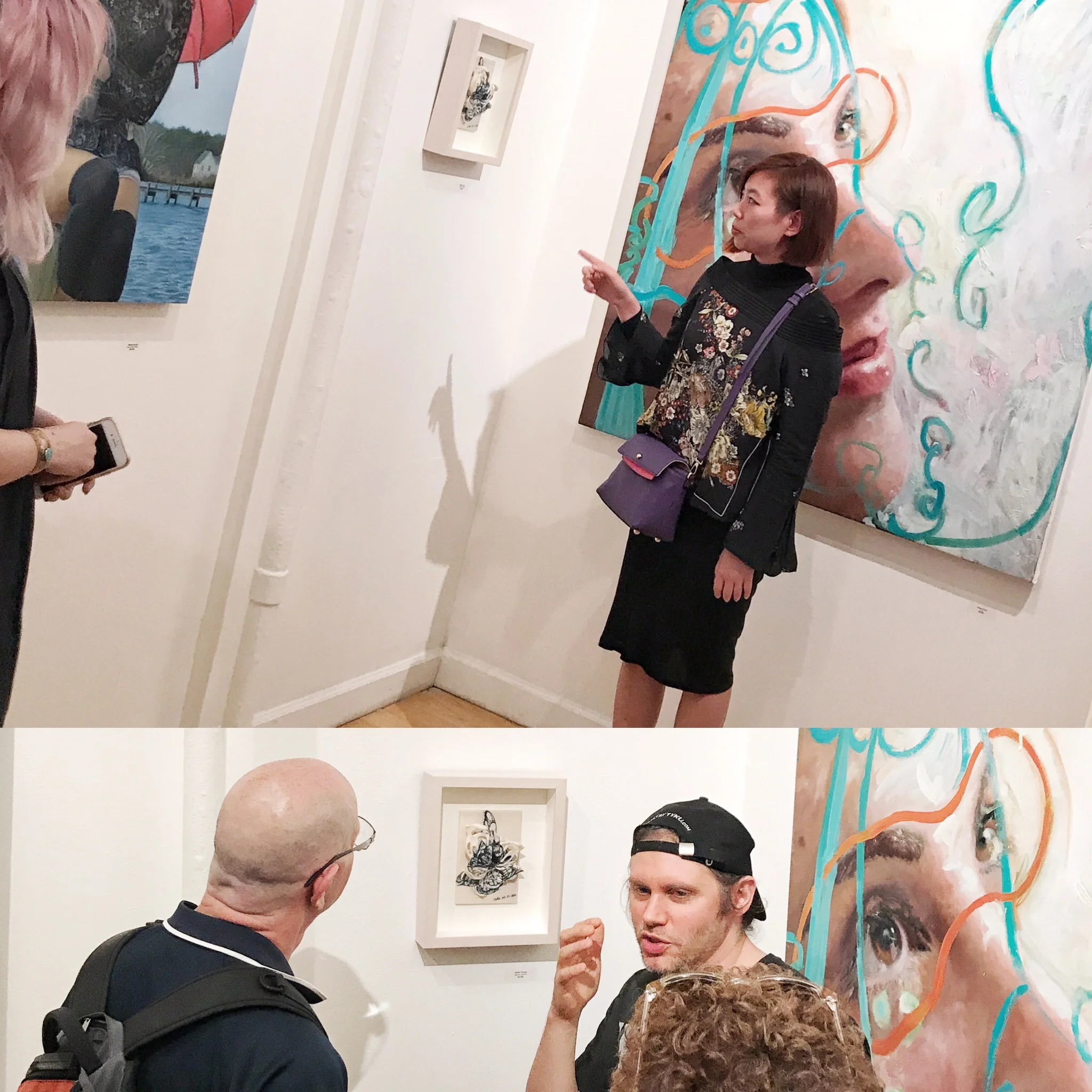 Giving a quick talk of what my work is all about. Caught people discussion my work :P