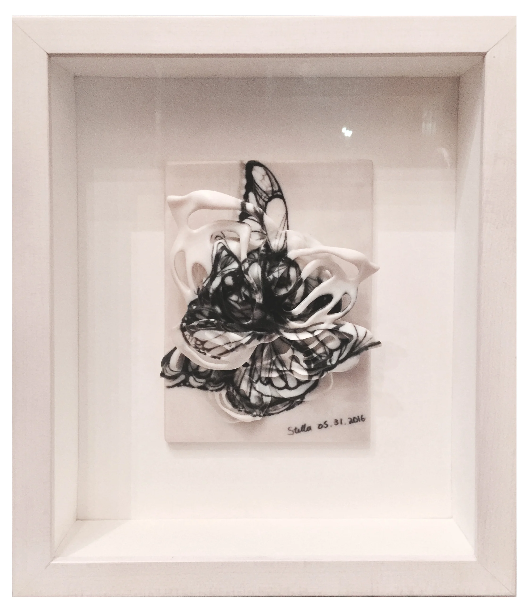 Norma Jeane II 5" x 7" 3d Printed in white vero. 