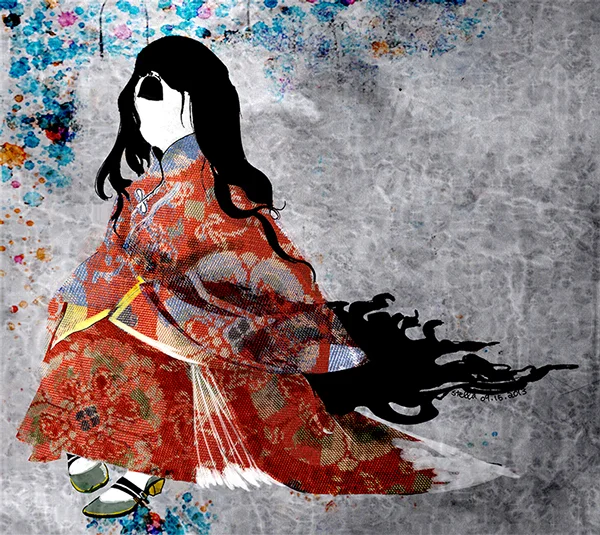 State of Need, Mixed media printed on silver dibond, 2013