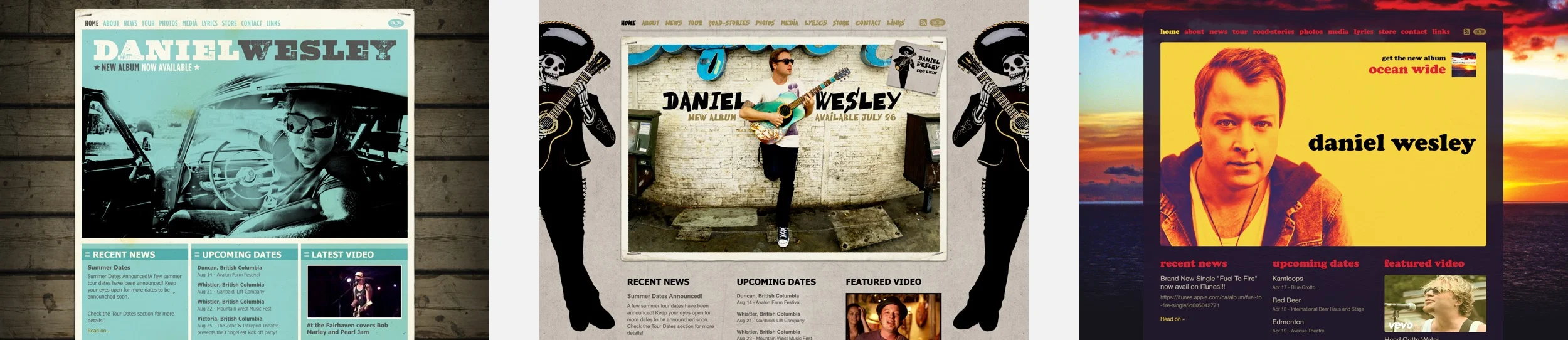 Daniel’s site for his 4th, 5th, and 6th albums.