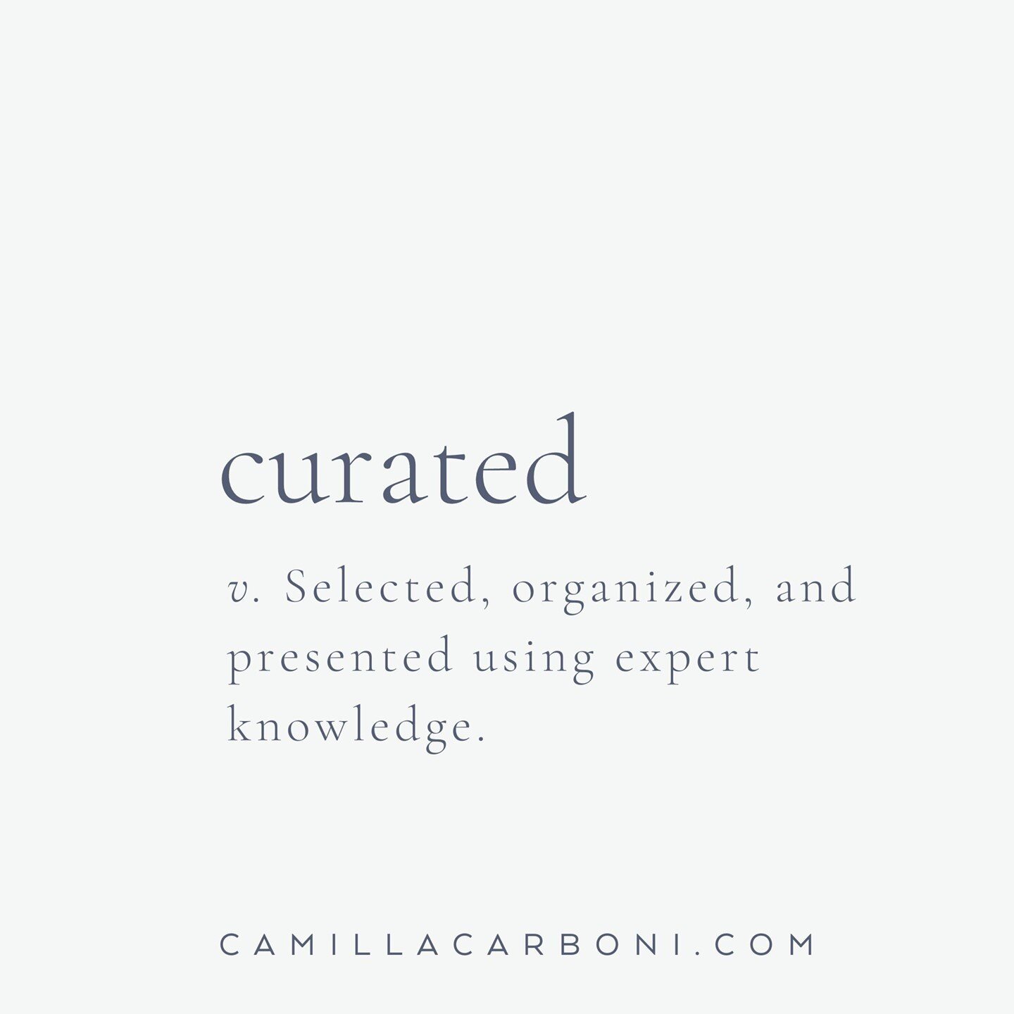 There is a reason I believe in curated copywriting...⁠
⁠
It's because copywriting is only truly effective if it:⁠
⁠
1. Resonates with the clientele you are trying to attract⁠
2. Communicates in a way that aligns with your brand⁠
3. Clearly showcases 