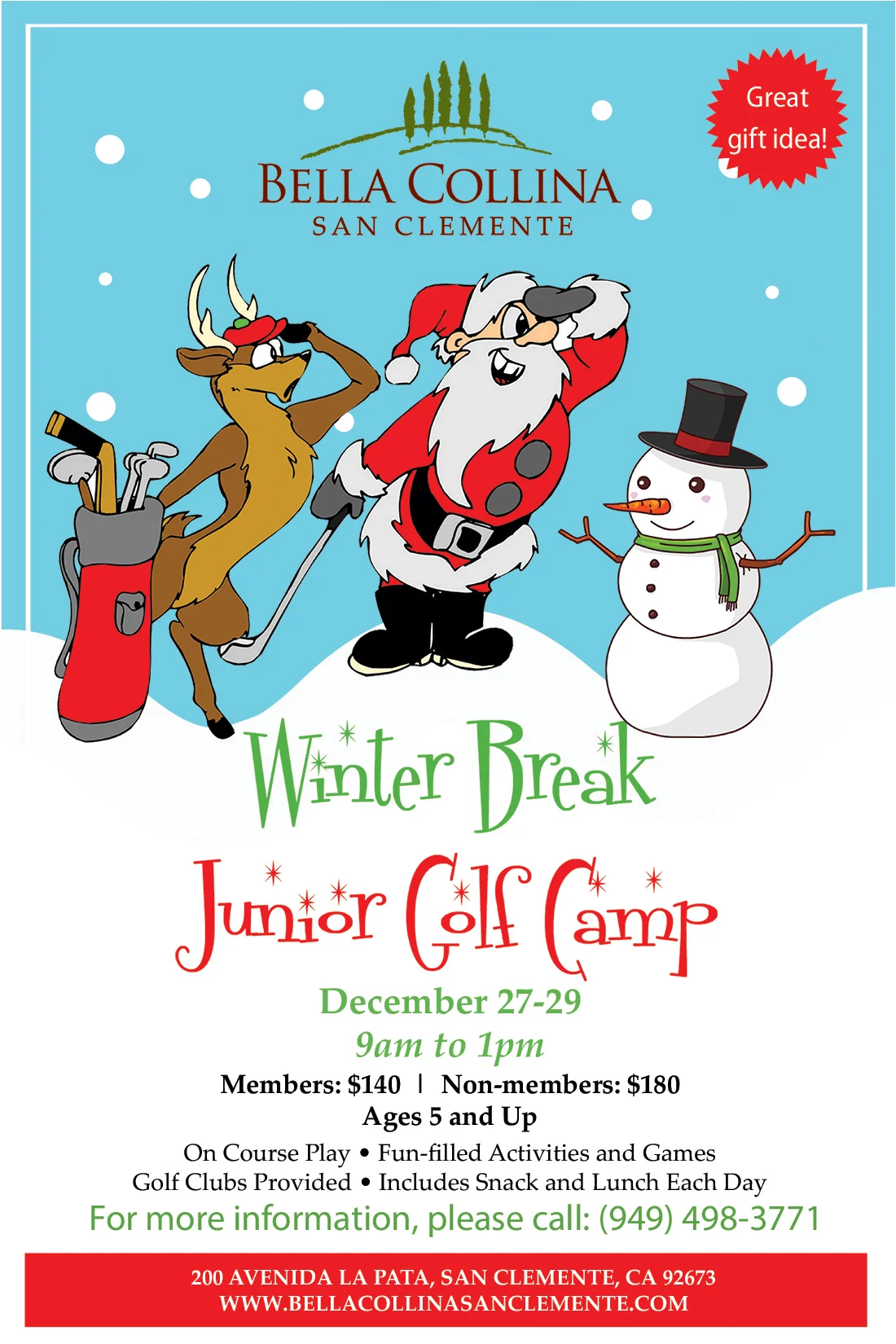 Winter Break Junior Golf Camp