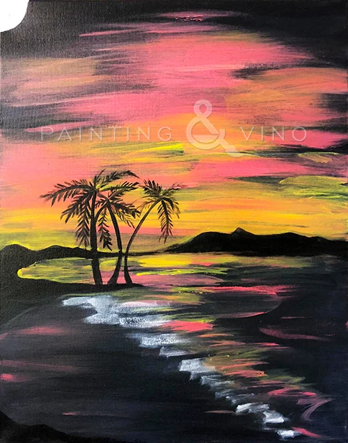 Painting & Vino: Palm Tree Beach