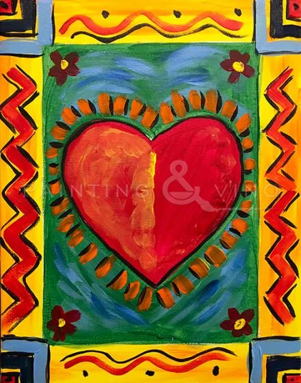 Painting & Kiddos: Peter Max Heart
