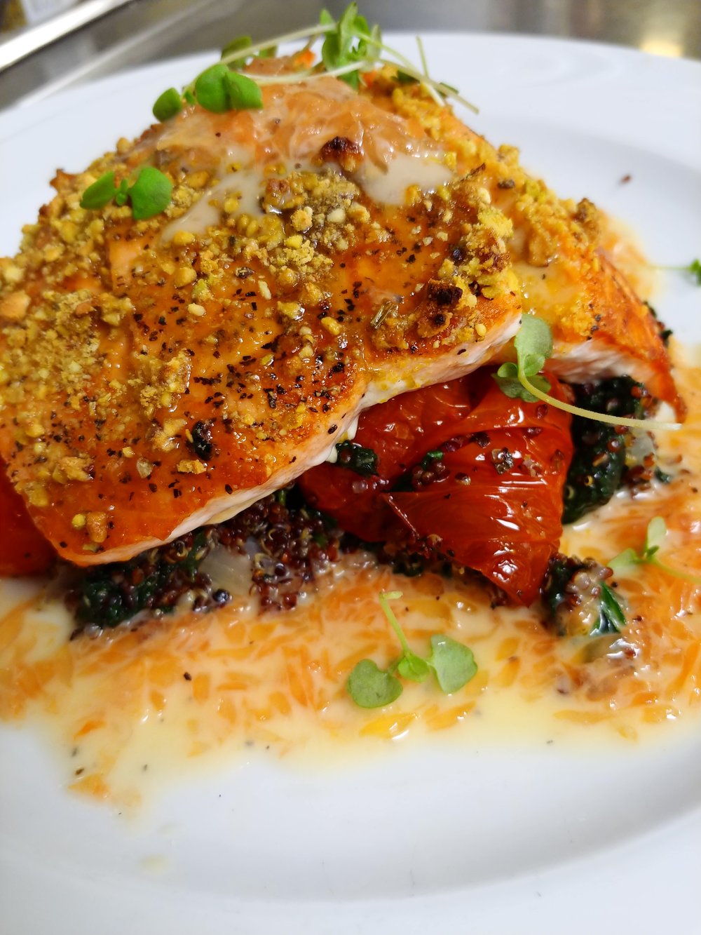 Pistachio Crusted Wild Alaskan Salmon