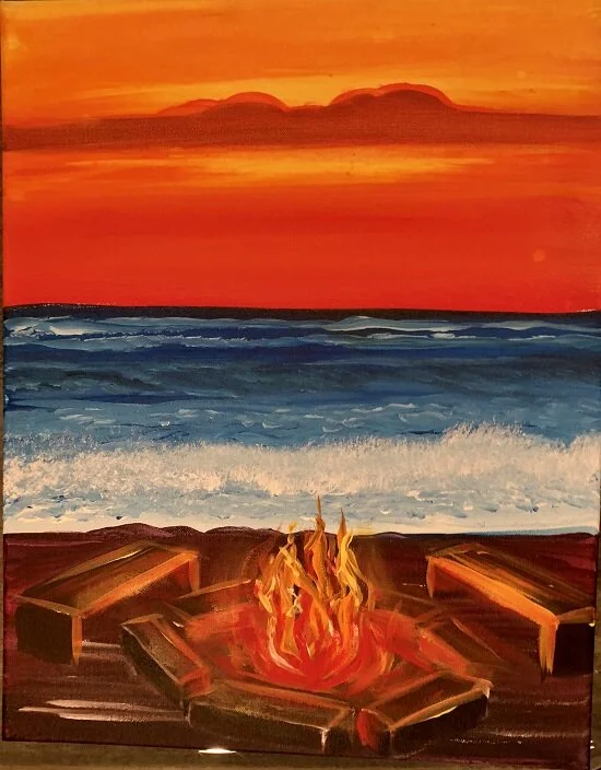 Painting &amp; Vino: Beach Pit Fire