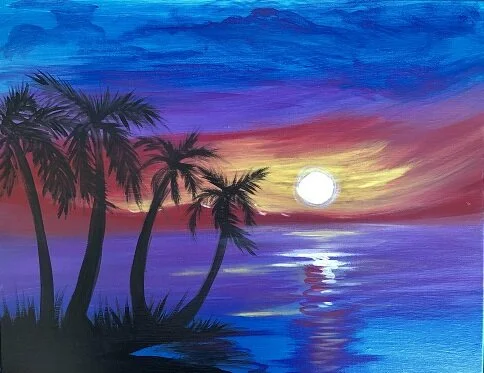Painting &amp; Vino: Palms in Sunset