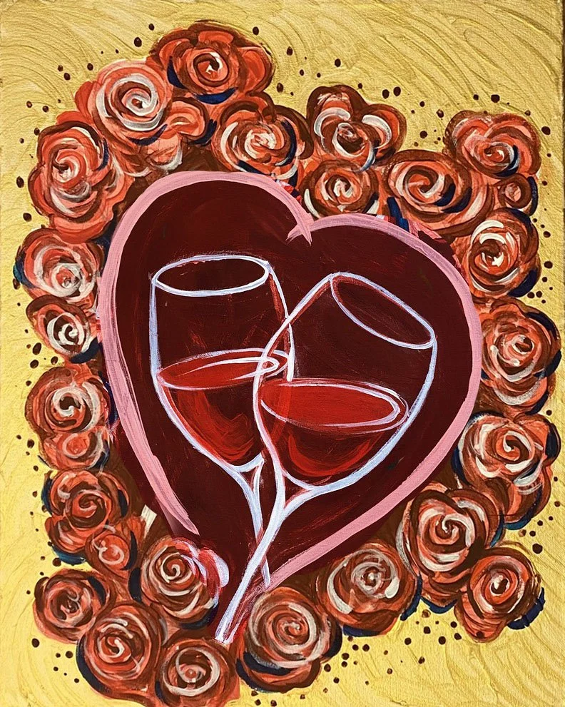 Painting &amp; Vino: Roses and Wine