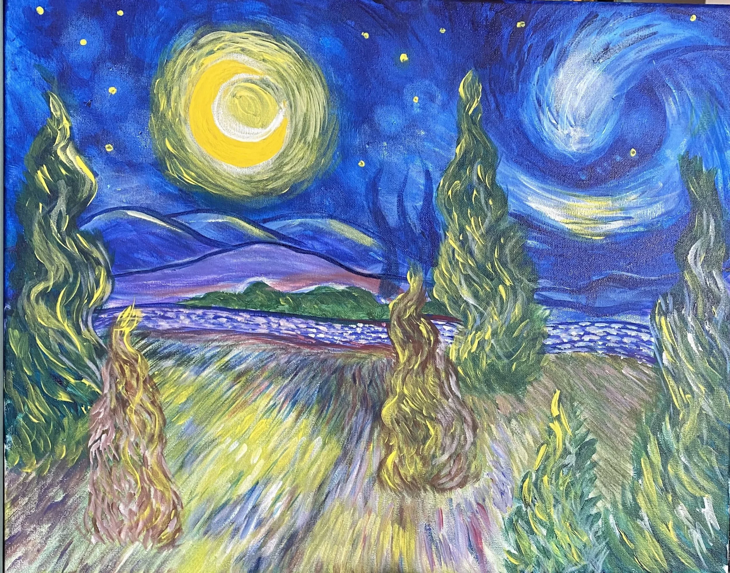 Painting & Vino: 'Starry night'