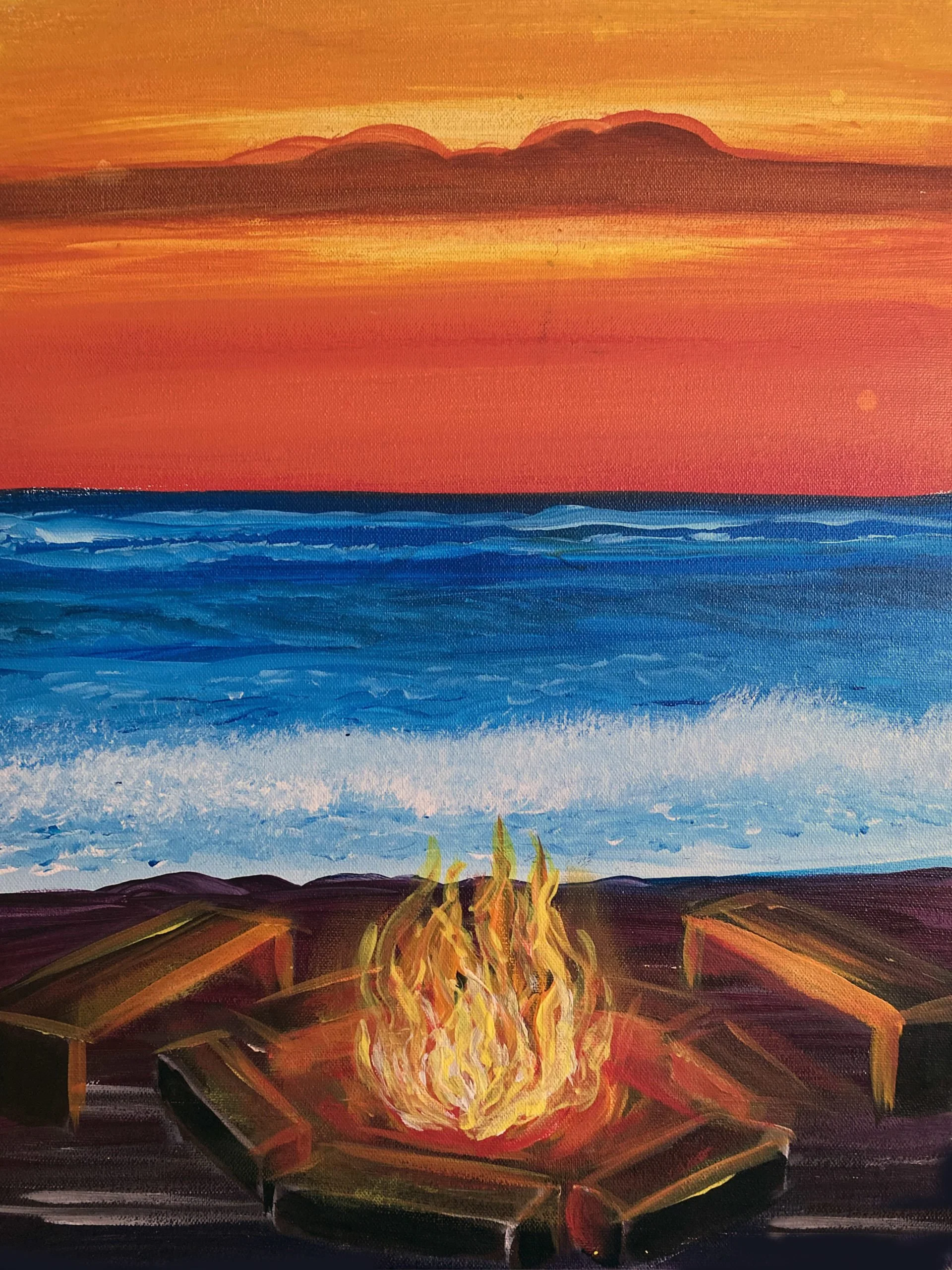 Painting & Vino: 'Beach Bonfire'