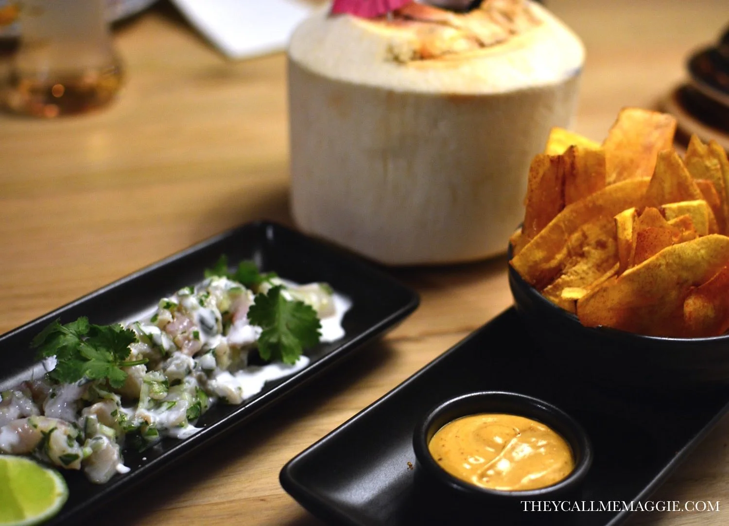 Kingfish ceviche with lime and coconut