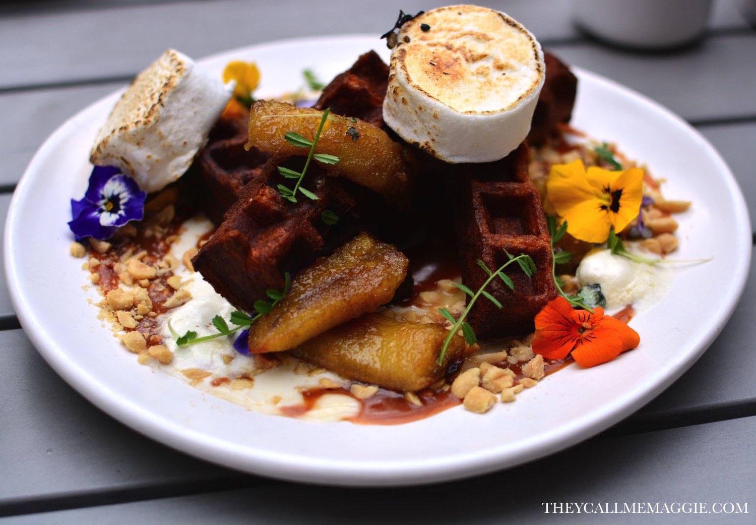  Peanut butter s'more waffle 