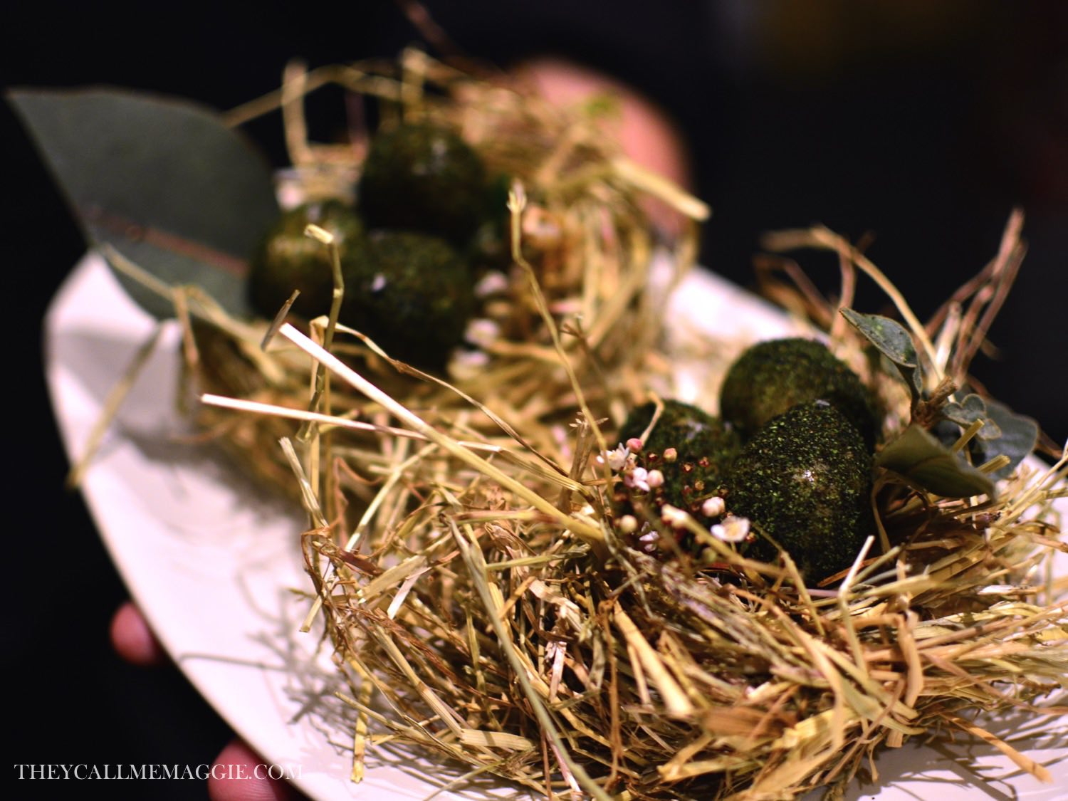  Celery ash coated quail egg 