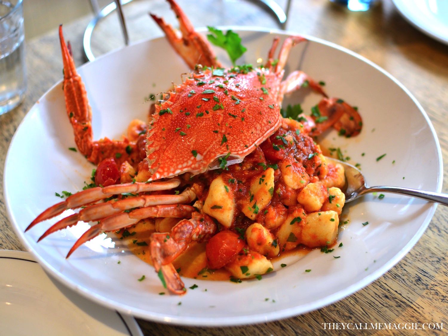 Blue Swimmer crab gnocchi
