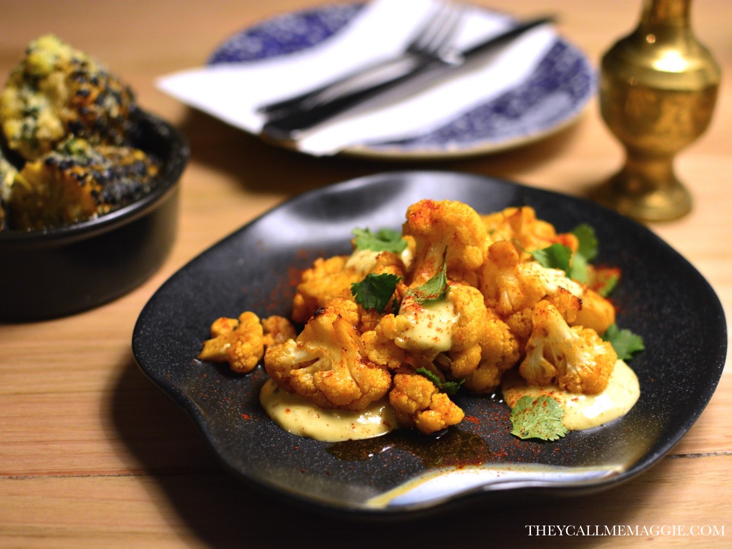  Smokey roasted cauliflower with creole remoulade sauce 