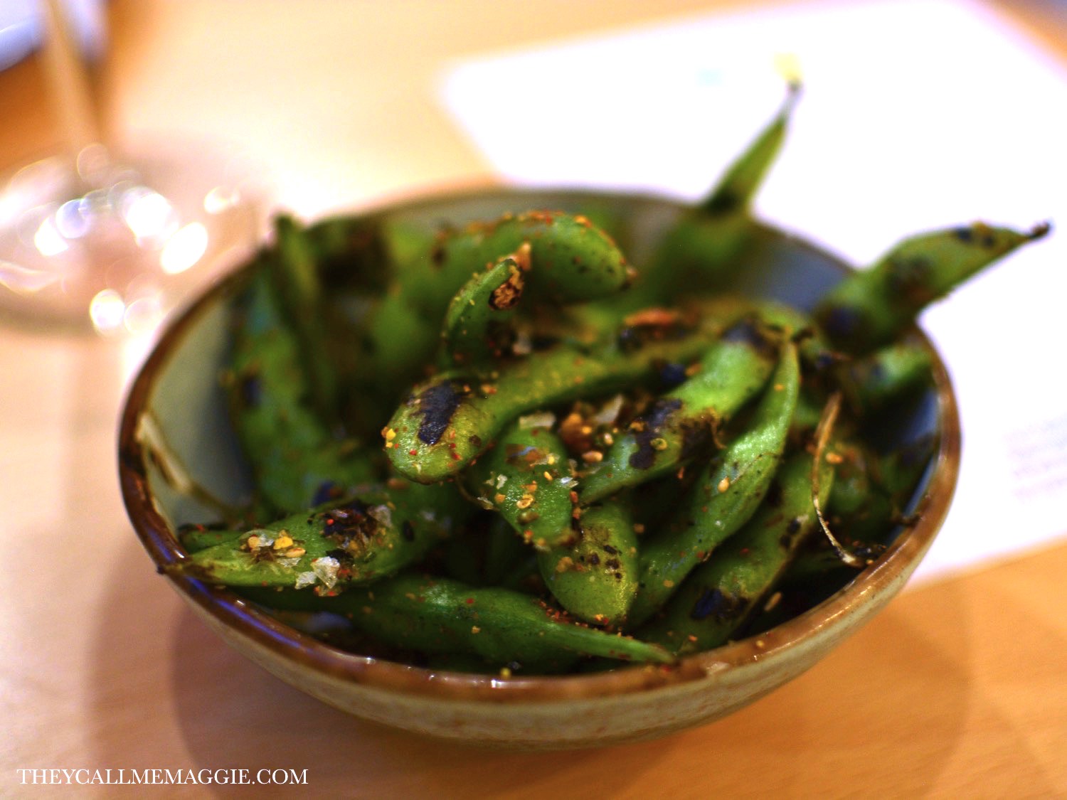  Wok-tossed edamame. 