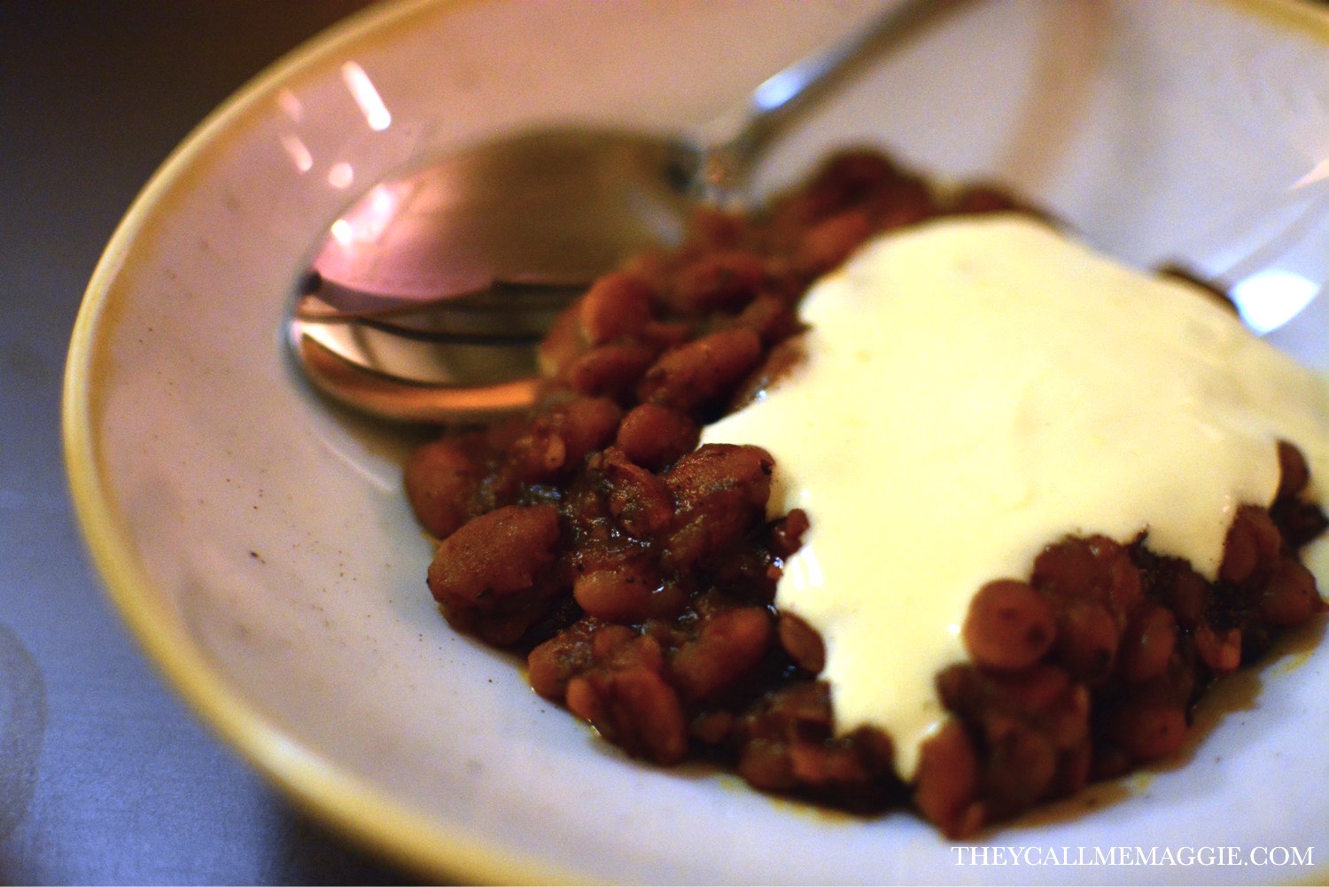  Pit braised beans - with molasses, smoked bacon and sour cream 