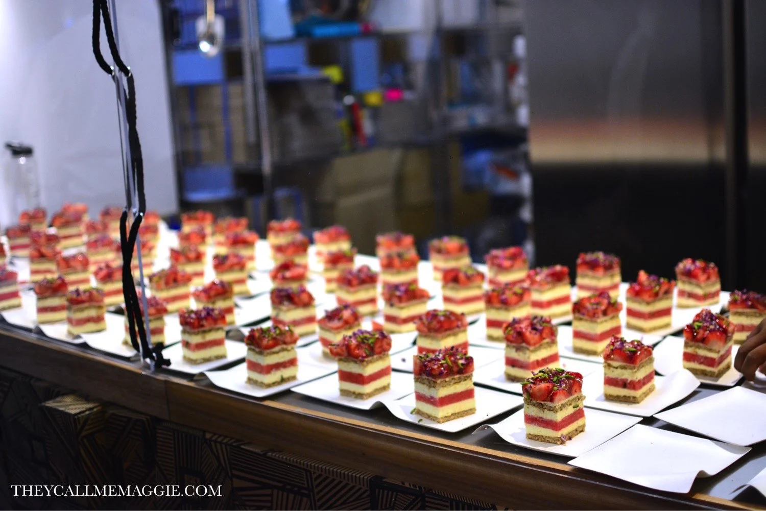 All the strawberry watermelon cakes. What a magnificent sight to behold!