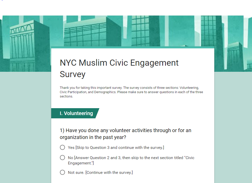 Muslim New Yorker - Civic Engagement Survey