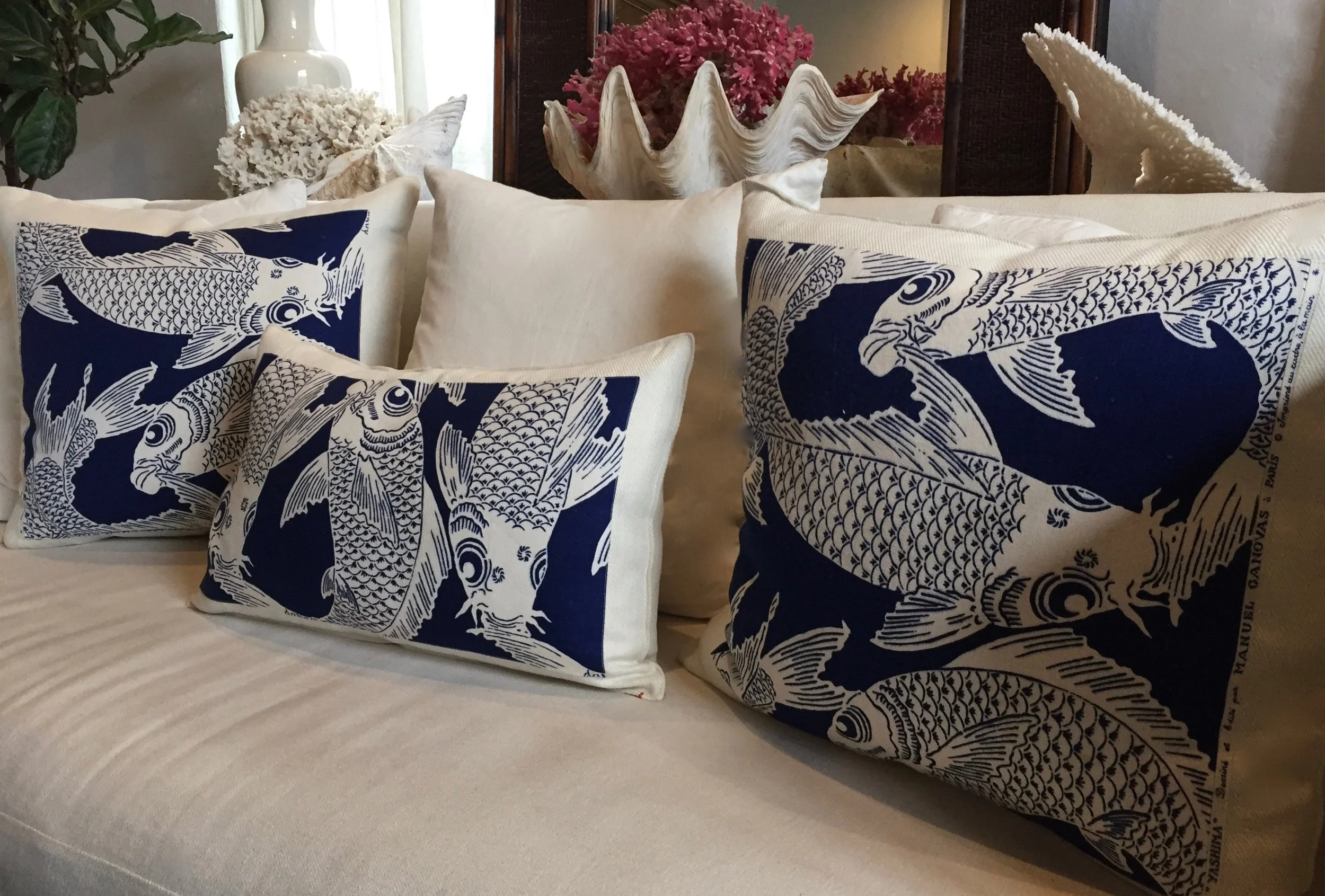 Koi indigo vintage fabric - we are now taking orders for the new collection