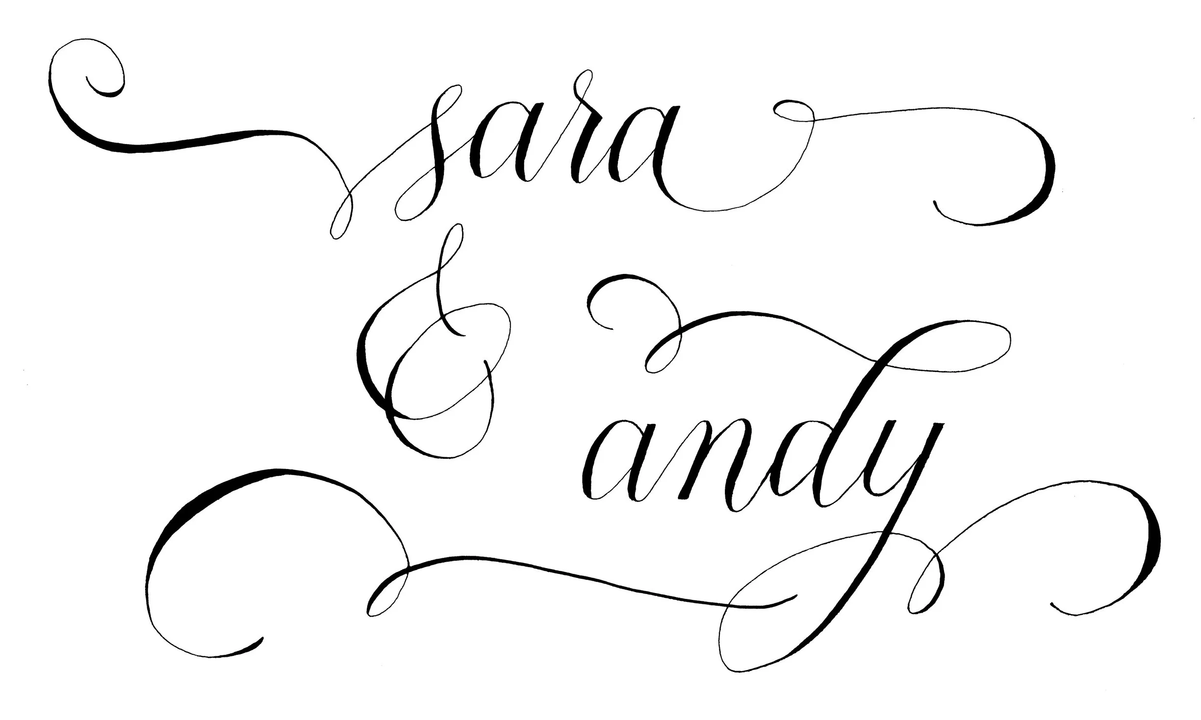  Logo for invitation bellyband and wedding signage 