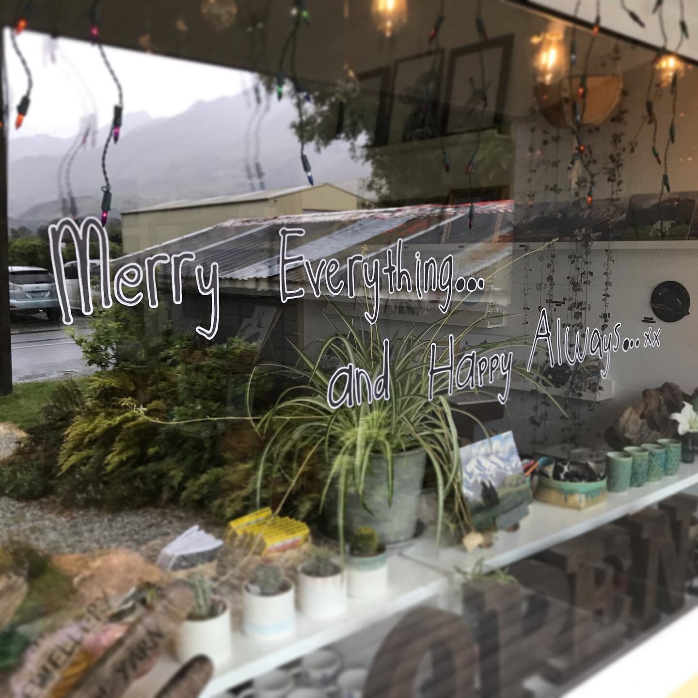 Merry Everything &amp; Happy Always xx ❤️ We&rsquo;ll be closed the 25&amp;26 and look forward to seeing you back on the 27th. Feeling extra grateful ✨ 
.
Thank you Helen @tinchdesign for the epic window decal. I&rsquo;ve watched it bring big smiles 