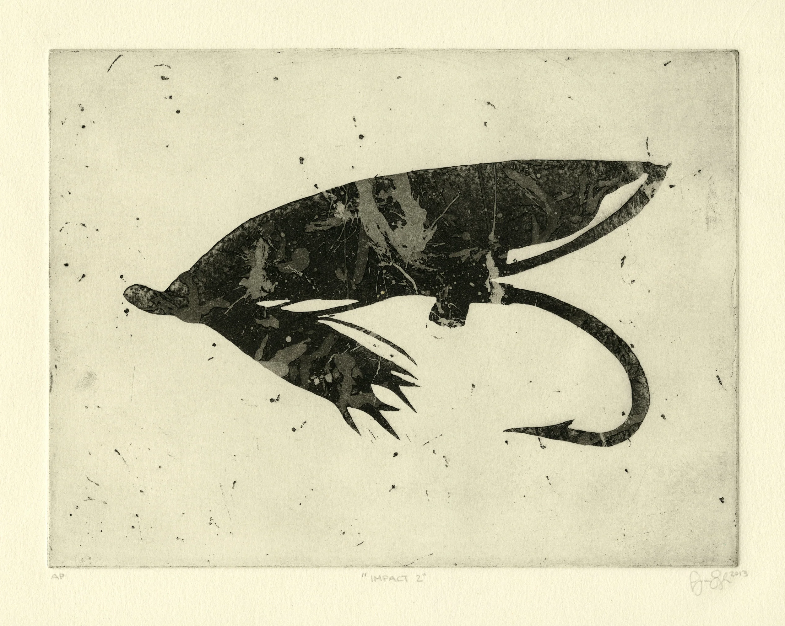 Impact 2, 2013 Etching 12" x 9"