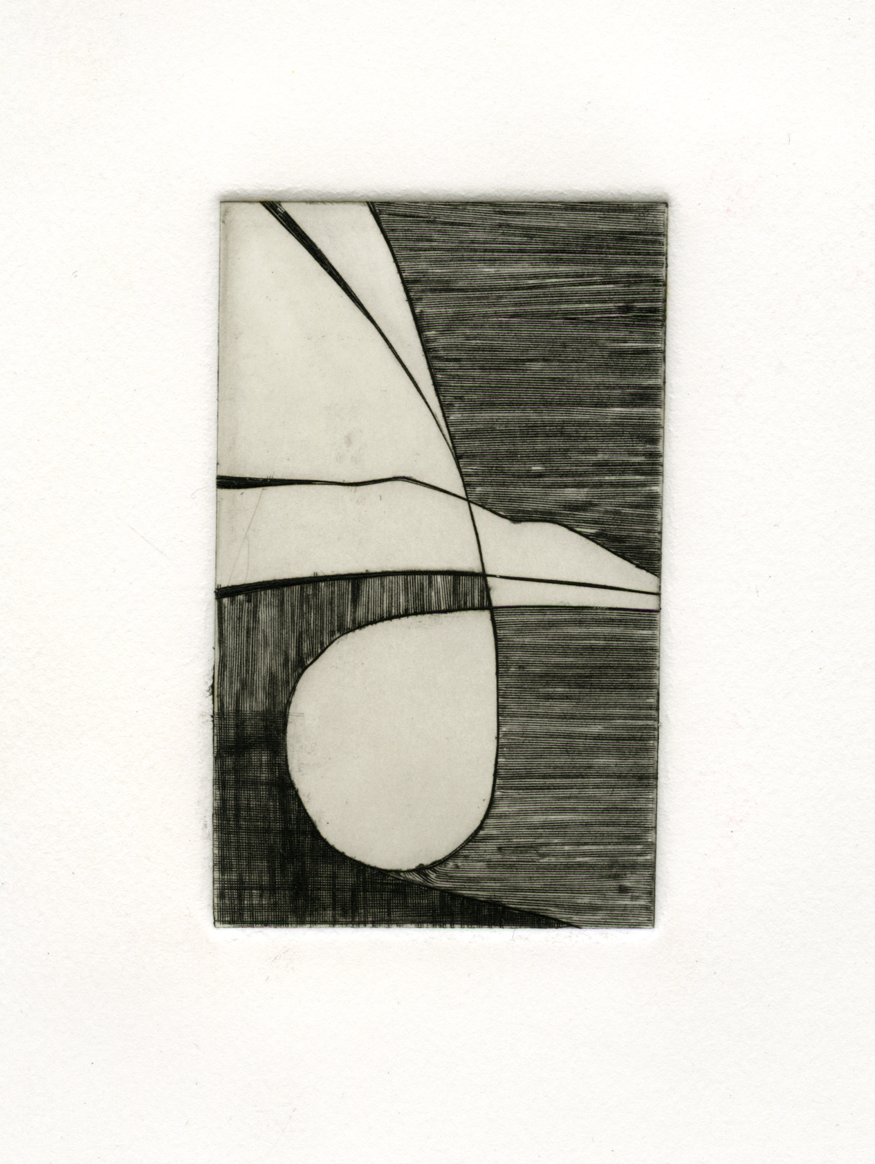    Abstracting the Cast   , 2013  Engraving 2.5" x 4" 