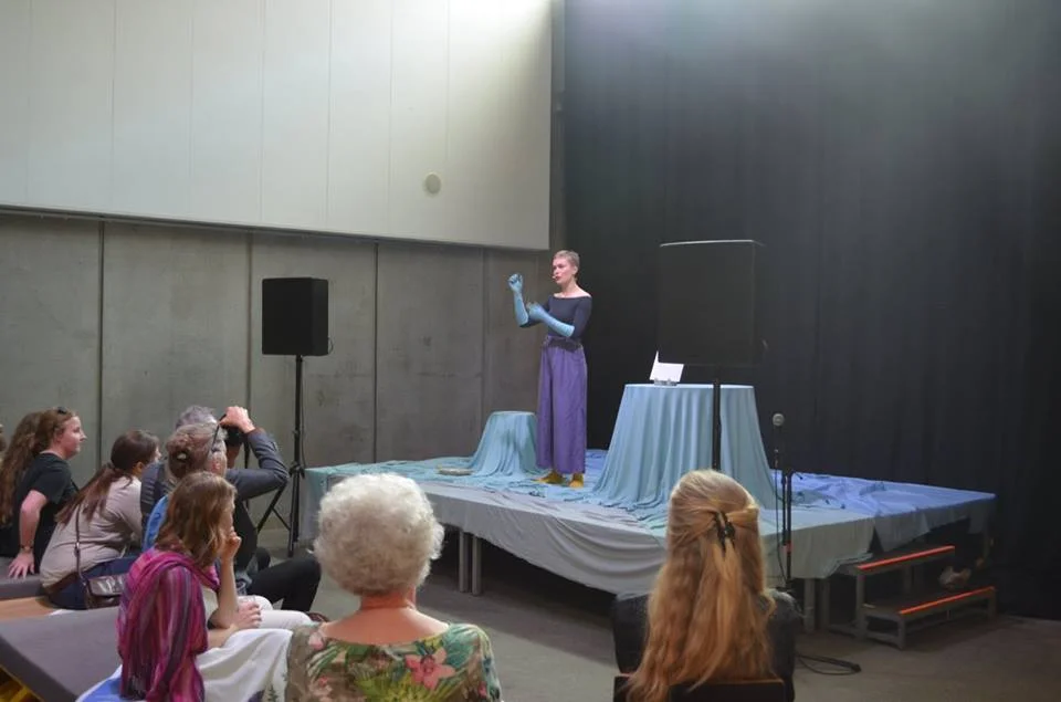 Louise Haugaard Jørgensen, Tonight's Menu , performance during the opening of Rethinking MATTER: Bitotic Synthetic , May 19, 2017.