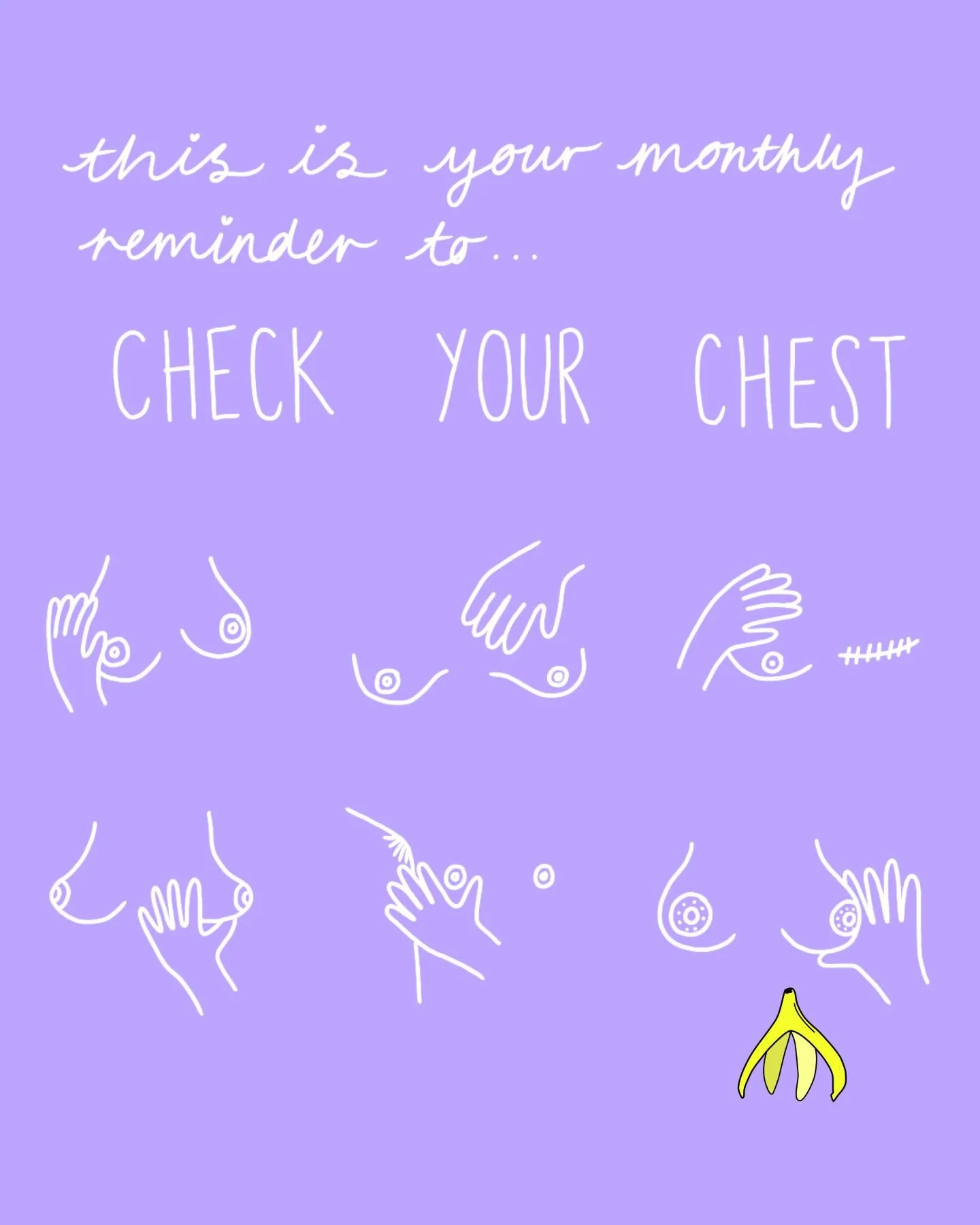 Here's your monthly chest check reminder... 🍒

Get familiar with your own 'normal' - everyone has chest tissue and anyone can develop changes that need checking by a medical professional. 

Follow @coppafeel for tips on how to check for changes ❤️

