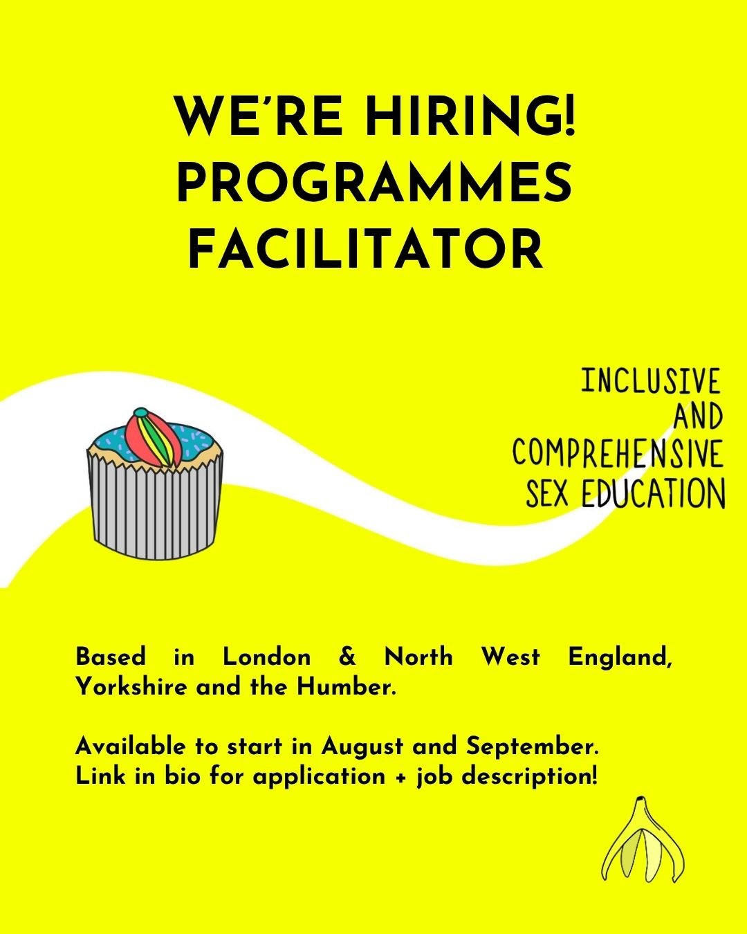 We're hiring!

We are looking for a programme facilitator based in either London, the North West of England, or Yorkshire and the Humber, available to start in August and September. 

For the full job description and application, check out the link i